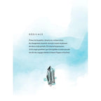 Page intérieure du livre Sorcières urbaines, présentant la dédicace de l'auteure surmontant un dessin de cristal au trait noir, le tout disposé sur un fond nuancé d'aquarelle bleue.