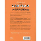 Quatrième de couverture du livre "Votre cerveau est définitivement extraordinaire" de Fabien Olicard sur fond orange.