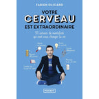 Livre "Votre cerveau est extraordinaire" de Fabien Olicard aux éditions Pocket sur fond bleu.