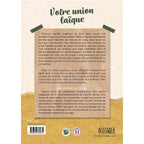 Quatrième de couverture du livre "Votre union laïque" avec résumé du guide et biographie de Camille Serres.