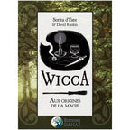 Couverture du livre Wicca : Aux origines de la magie de Sorita d'Este et David Rankin aux Éditions Danaé, illustrée d'outils rituels traditionnels.